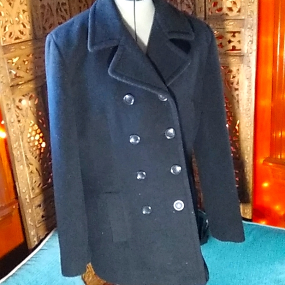 JONES NEW YORK BLACK PEA COAT